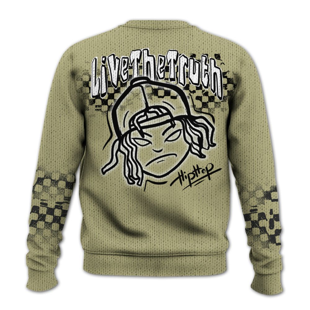 Knitted Sweater To Match Dunk Low Suede Olive Aura - Feel Life Street Style