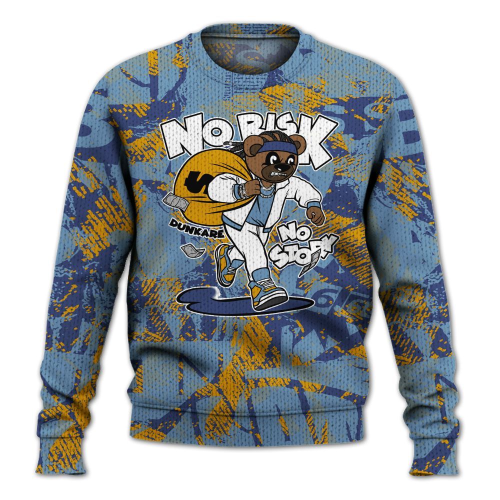 Knitted Sweater To Match High OG First In Flight 1s - Certain Bear Abstract Graffiti