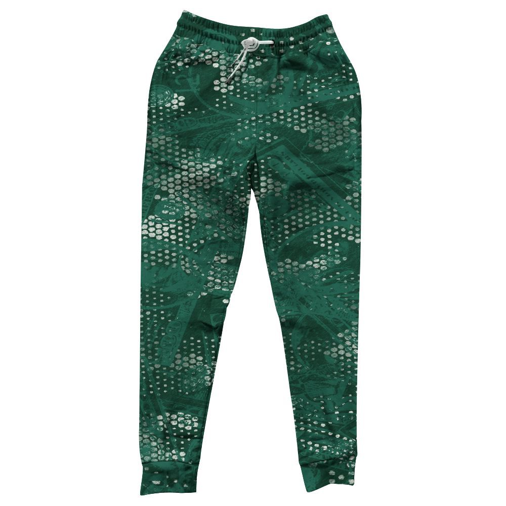 Sweatpant To Match Oxidized Green 4s - Banknotes Art Graphic All Over Print