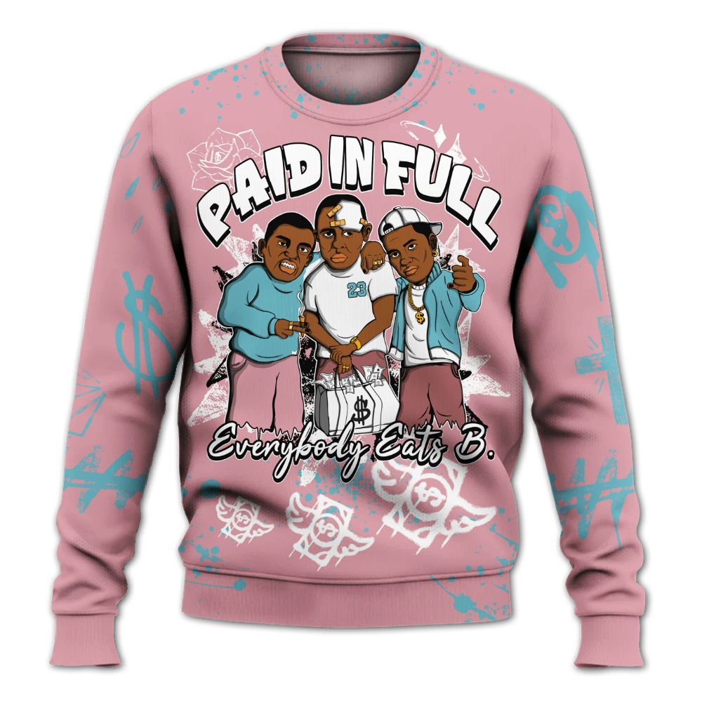 Sweatshirt To Match Doernbecher 6s - Everybody Paid In Full Crayon All Over Print