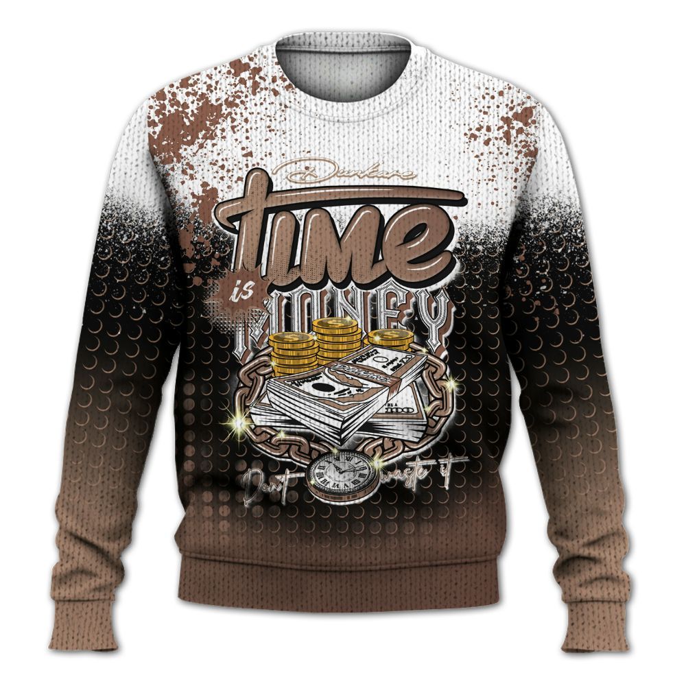 Knitted Sweater To Match KD 4 Christmas - Halftone Time Is Money