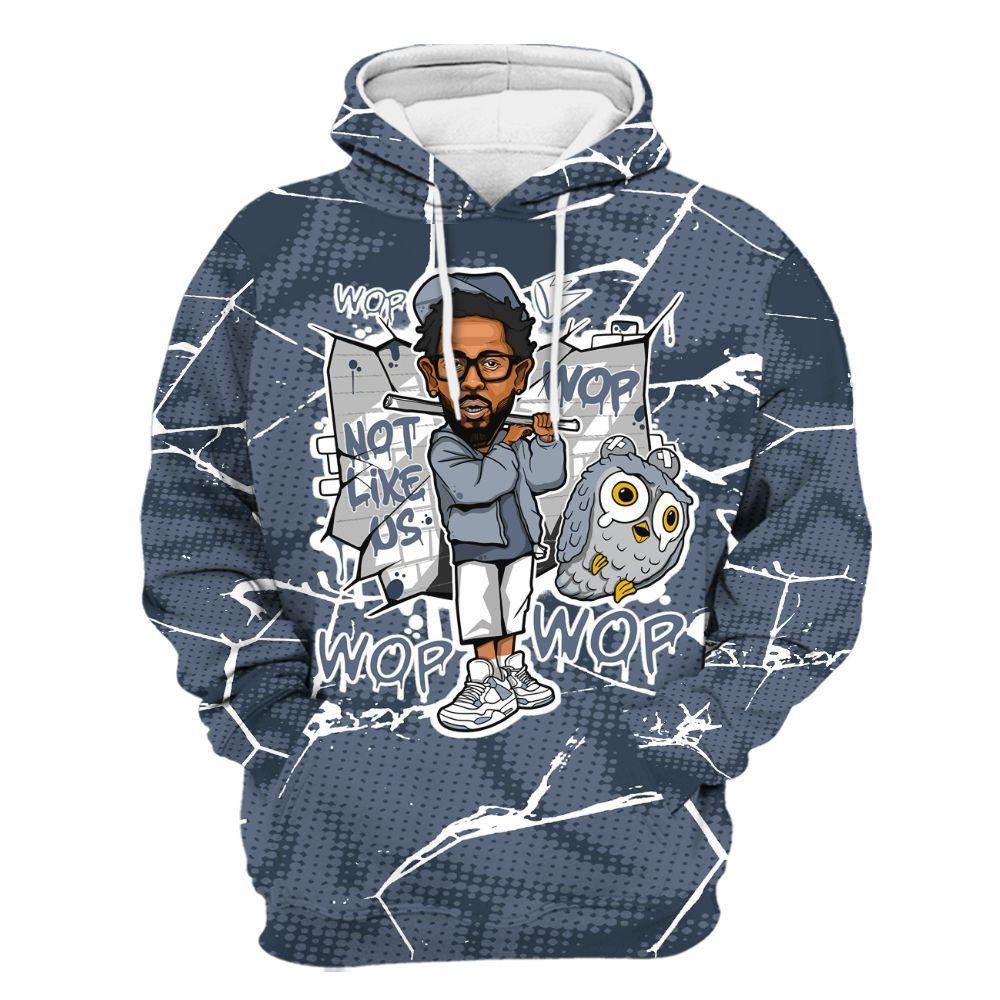 Hoodie To Match Low Diffused Blue 11s - None Like ComptonCity Graphic Crack All Over Print