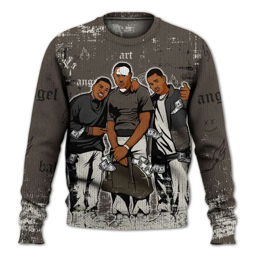 Sweater To Match Cave Stone 4s - Paid In Full Money Graphic