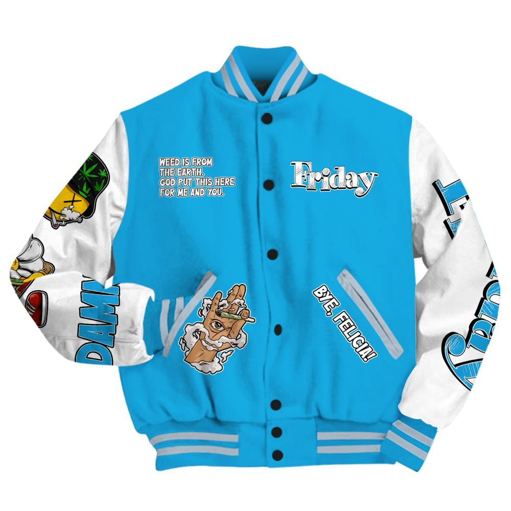 Varsity Jacket To Match University Blue Low 2026 11s - Friday Sneaker Stress Style All Over Print