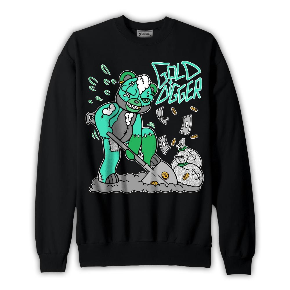 Sweatshirt To match Black Green Glow 3s Sweatshirt - Goal Digger Hugz Graphic