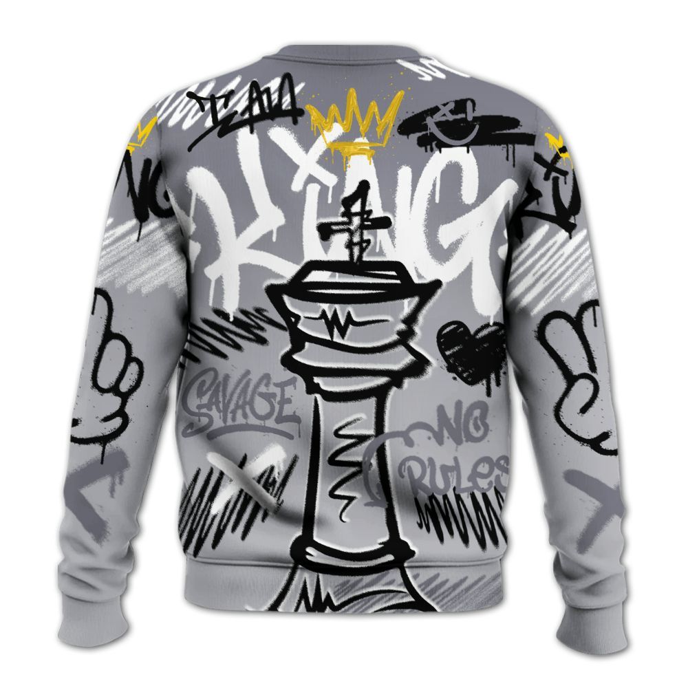 Sweatshirt To Match Low Cement Grey 11s - Street King Chess Streetwear All Over Print