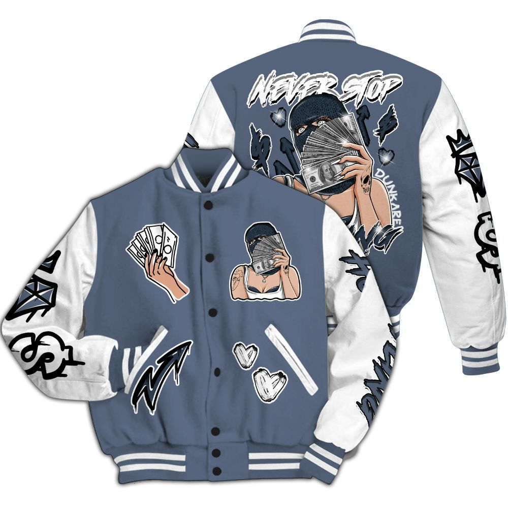 Varsity Jacket To Match Low Diffused Blue 11s - Hustling Unique All Over Print