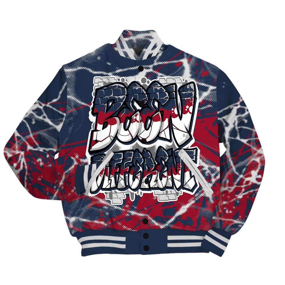 Varsity Jacket To Match Navy Blue 2024 6s - To Different Profound Graphic Varsity Jacket Unisex