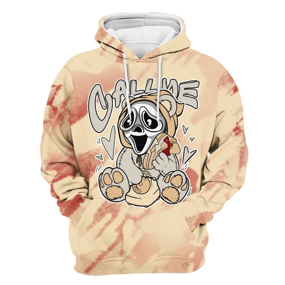 Hoodie To Match Dunk Low Strawberry Waffle - Call Me Bear Abstract Halftone All Over Print