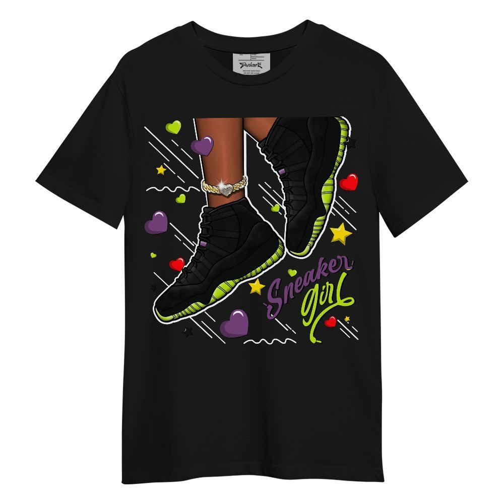 Shirt To Match GS Black Barely Volt 11s - SNEAKER Girl Heart Flying Graphic
