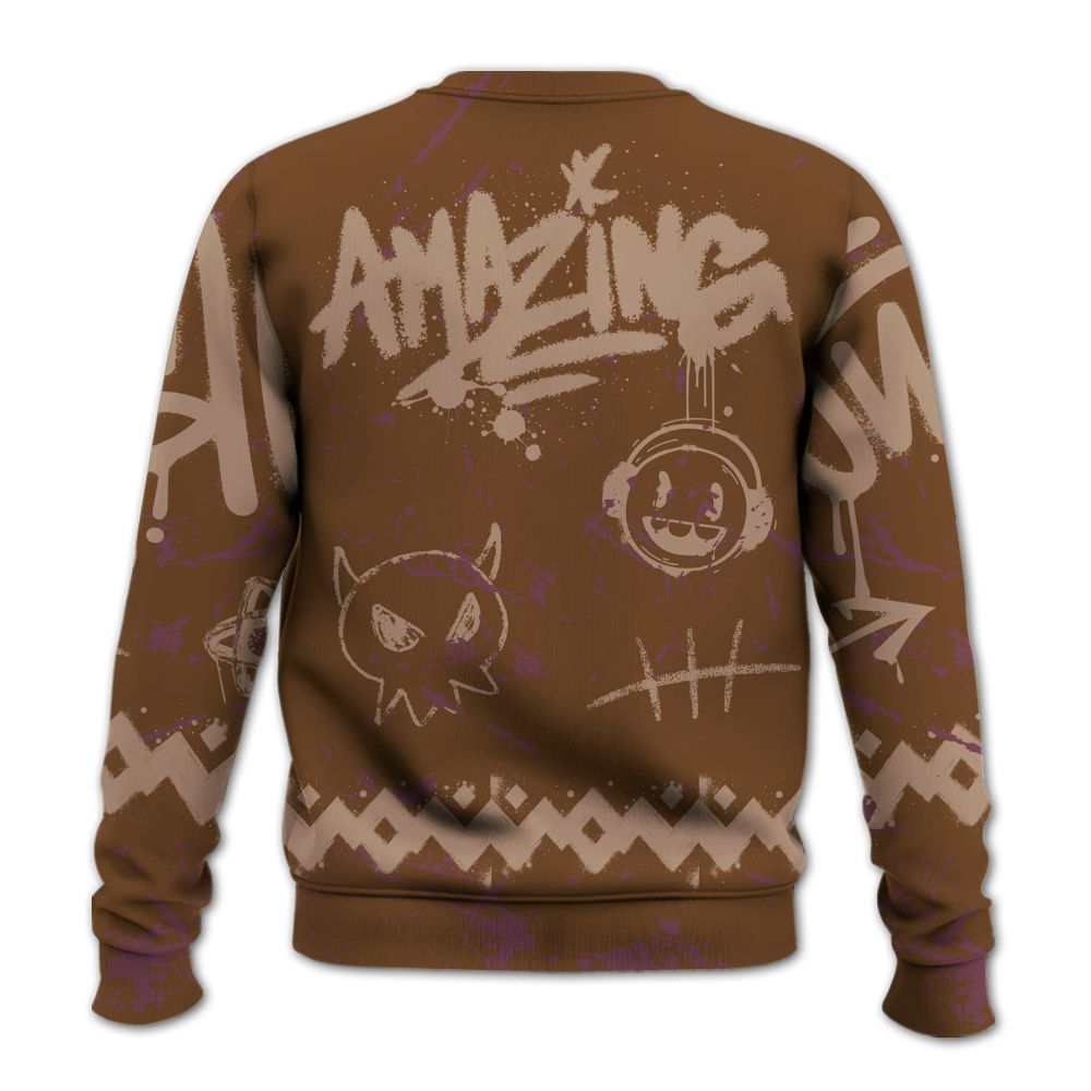 Sweatshirt To Match Archaeo Brown 3s - Friday Sneaker Crayon All Over Print