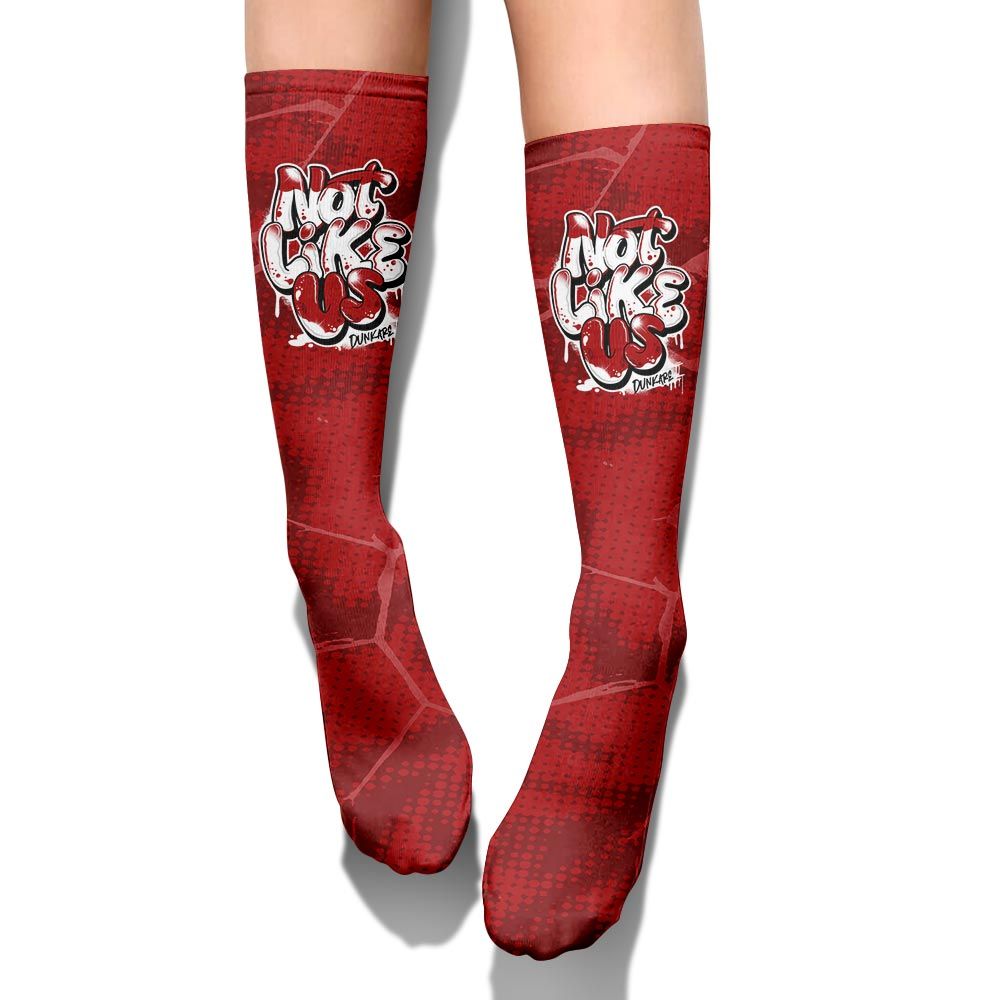 Sock To Match Red Taxi 12s - None Like Us Graphic