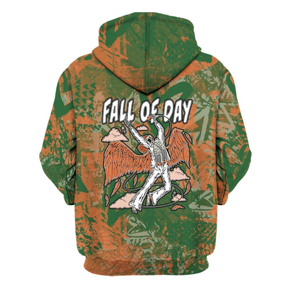 Hoodie To Match Low Miami 5s - Fall Of Days Skeleton Heart All Over Print