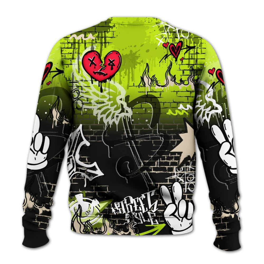 Sweatshirt To Match GS Black Barely Volt 11s - Been Dif2erent Drip Graffiti All Over Print