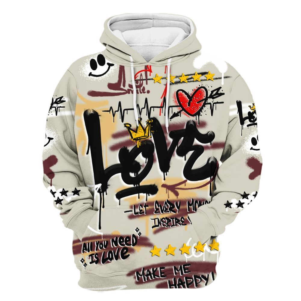 Hoodie To Match Legacy 312 Year Of The Snake - Happy Love Beats Graffiti Streetwear All Over Print