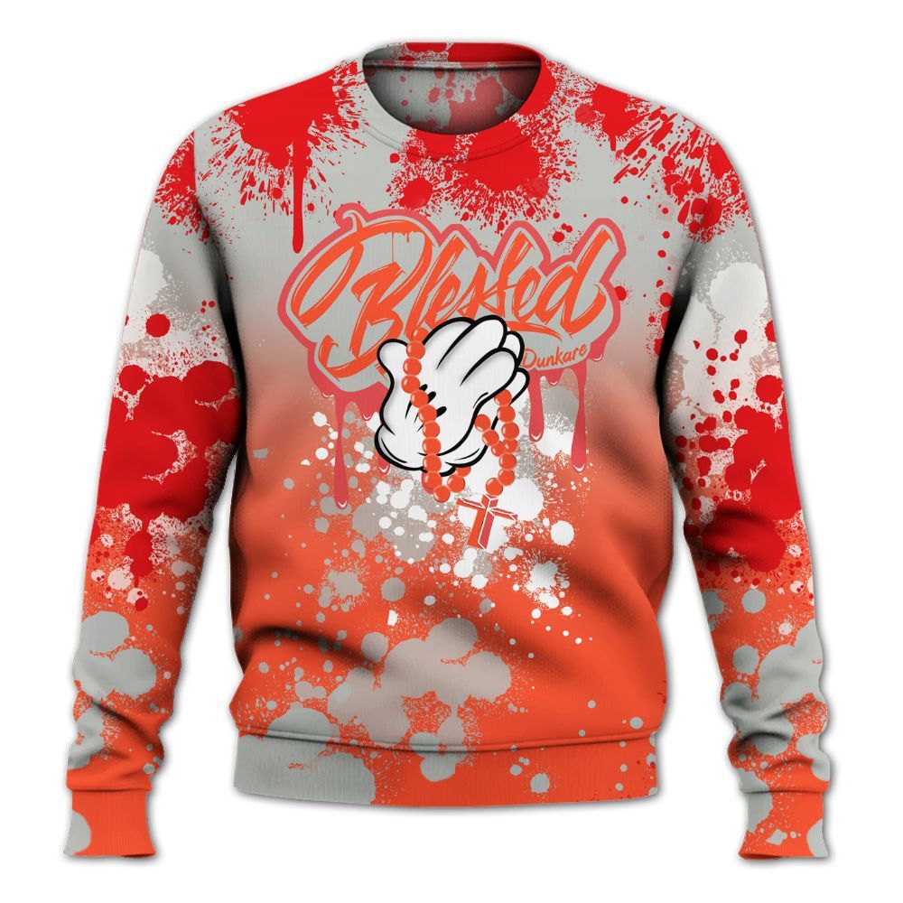 Sweatshirt To Match Air Max 1 86 Cosmic Clay - God Blessed Ink Drip All Over Print