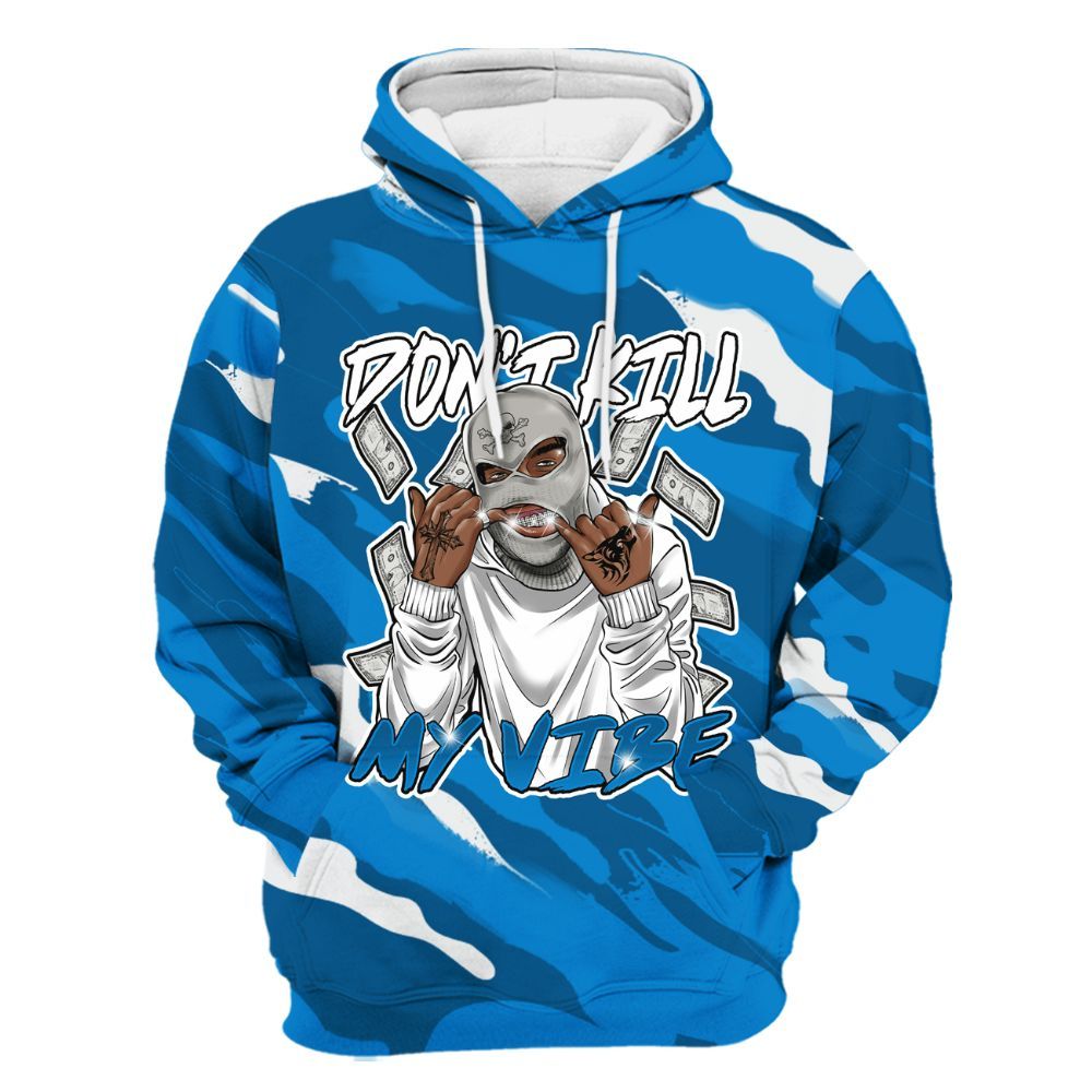 Hoodie To Match Industrial Blue 4s - Vibe.Unique Colored All Over Print