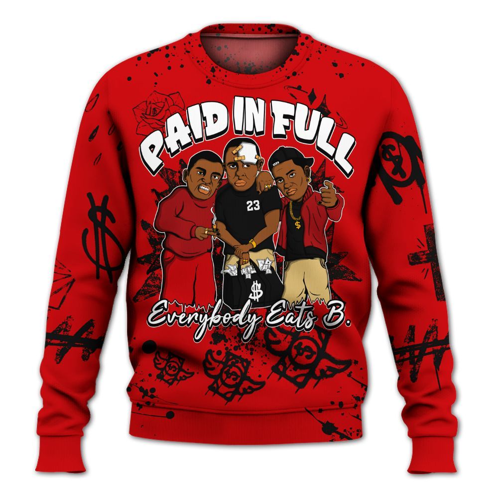 Sweatshirt To Match Ja 2 Halloween - Everybody Paid In Full Crayon All Over Print