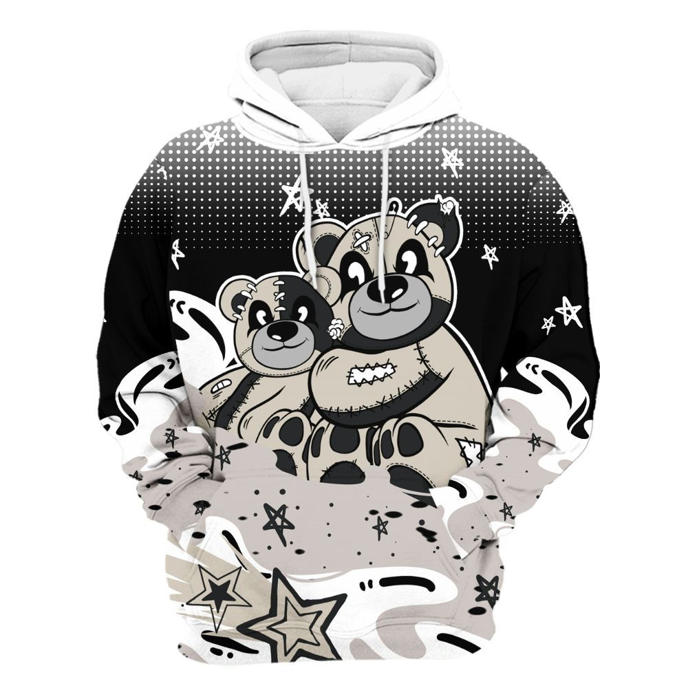 Hoodie To Match Retro Reverse Metallic 5s - Sincere Fondness Bear Stars All Over Print