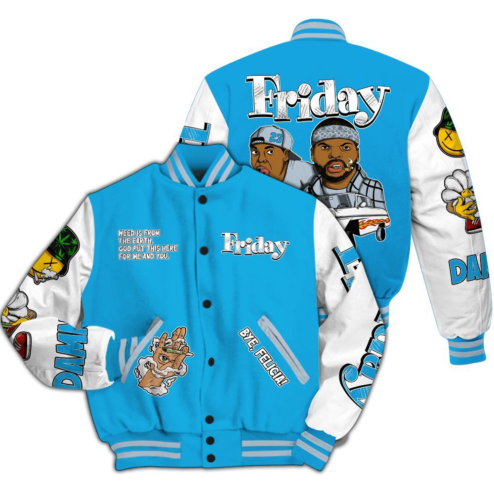 Varsity Jacket To Match University Blue Low 2026 11s - Friday Sneaker Stress Style All Over Print