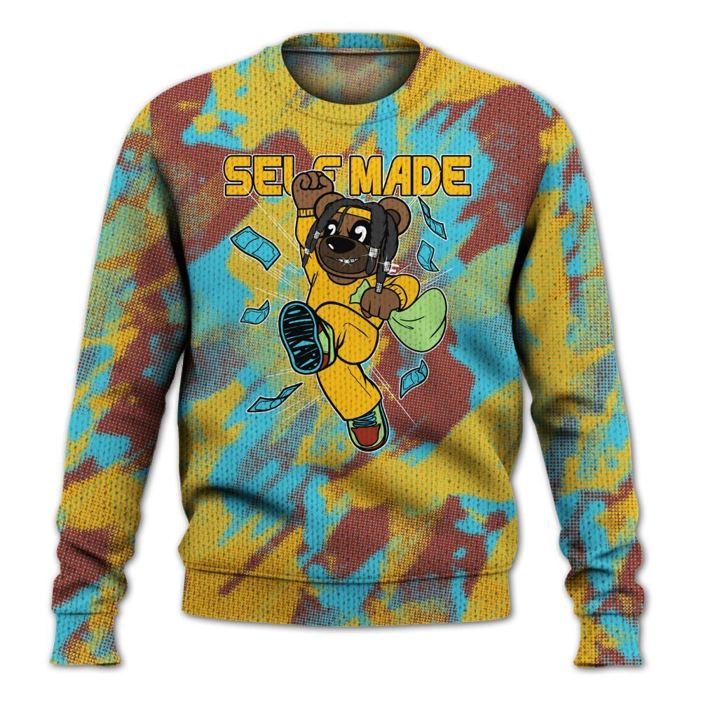 Knitted Sweater To Match SB Dunk Di'Orr Greenwood - Autonomous Bear Abstract Halftone