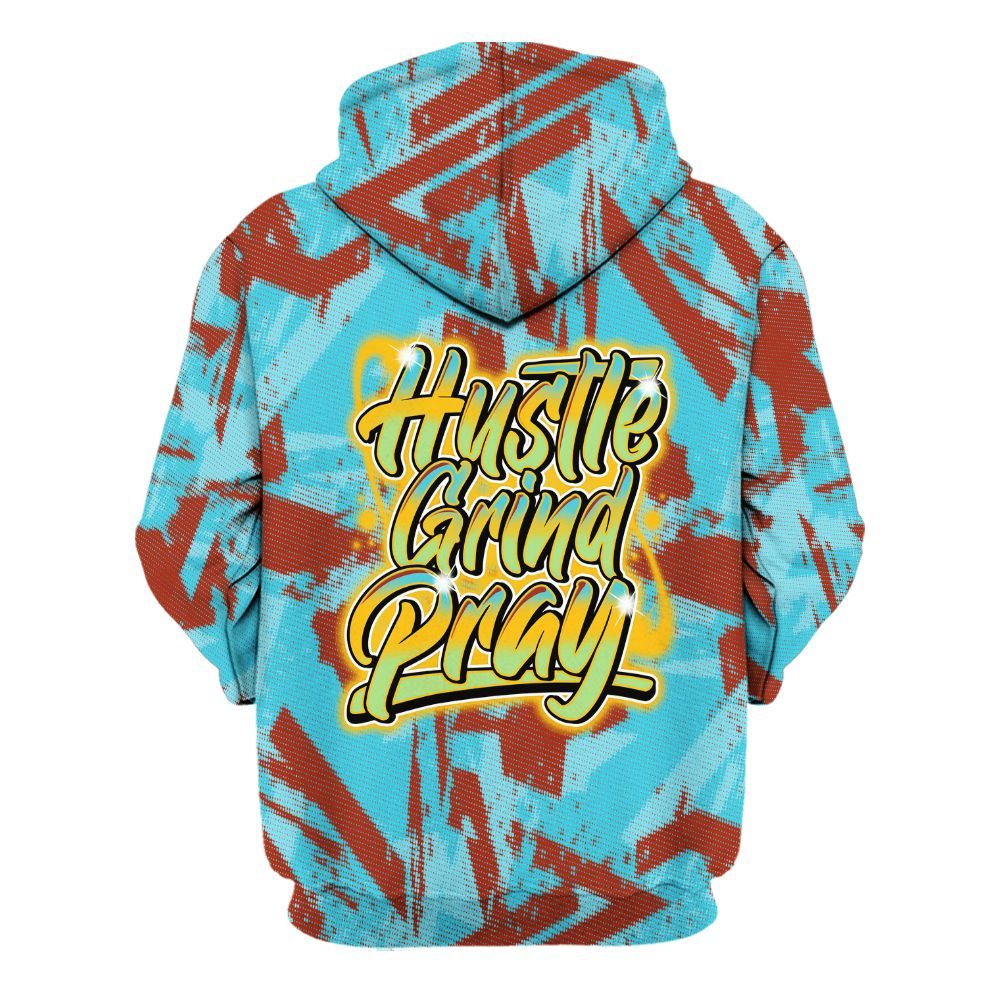 Hoodie To Match SB Dunk Di'Orr Greenwood - Hustles And Prayer Graphic Halftone All Over Print