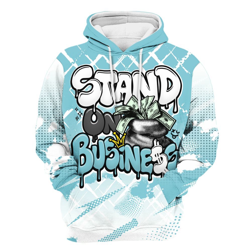 Hoodie To Match Low Legend Blue 11s - Halftone Stand Business Dripping All Over Print