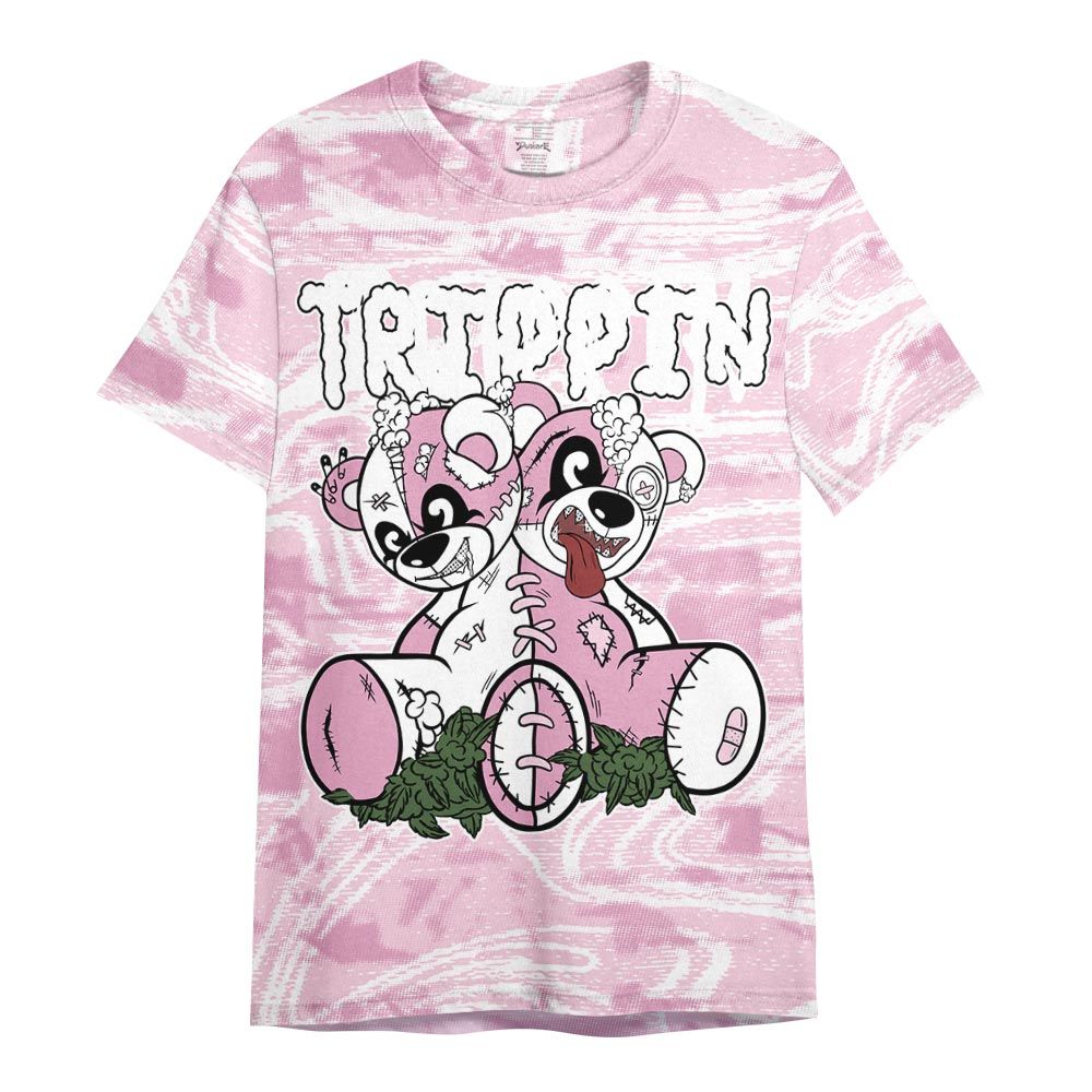 Shirt To Match Orchid 4s - Trippin Bear Blurry Graphic Shirt Unisex