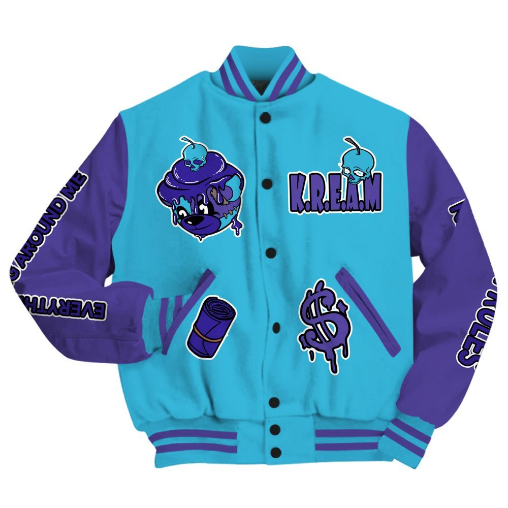Varsity Jacket To Match Retro Aqua 6s - Loot Bear All Over Print