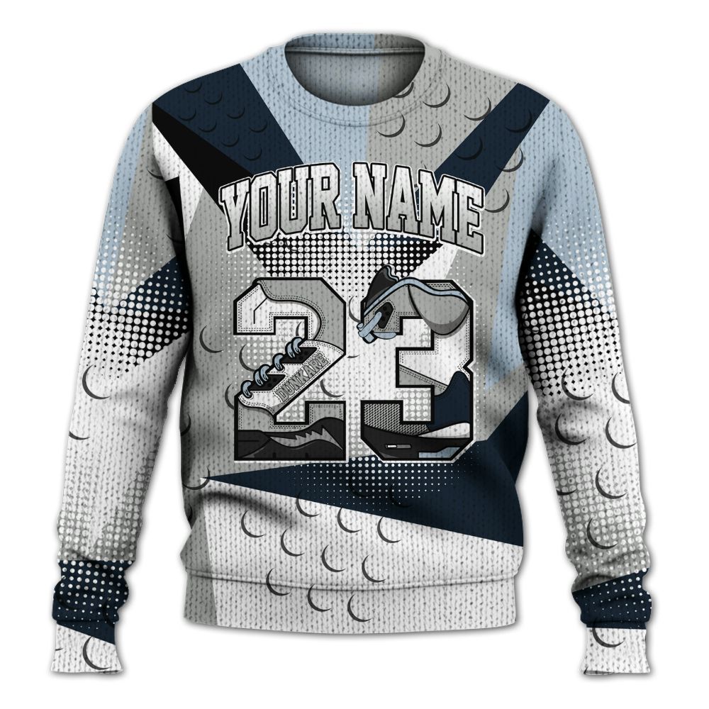 Knitted Sweater To Match Retro Georgetown 6s - Poly Custom Name Number 23 5s