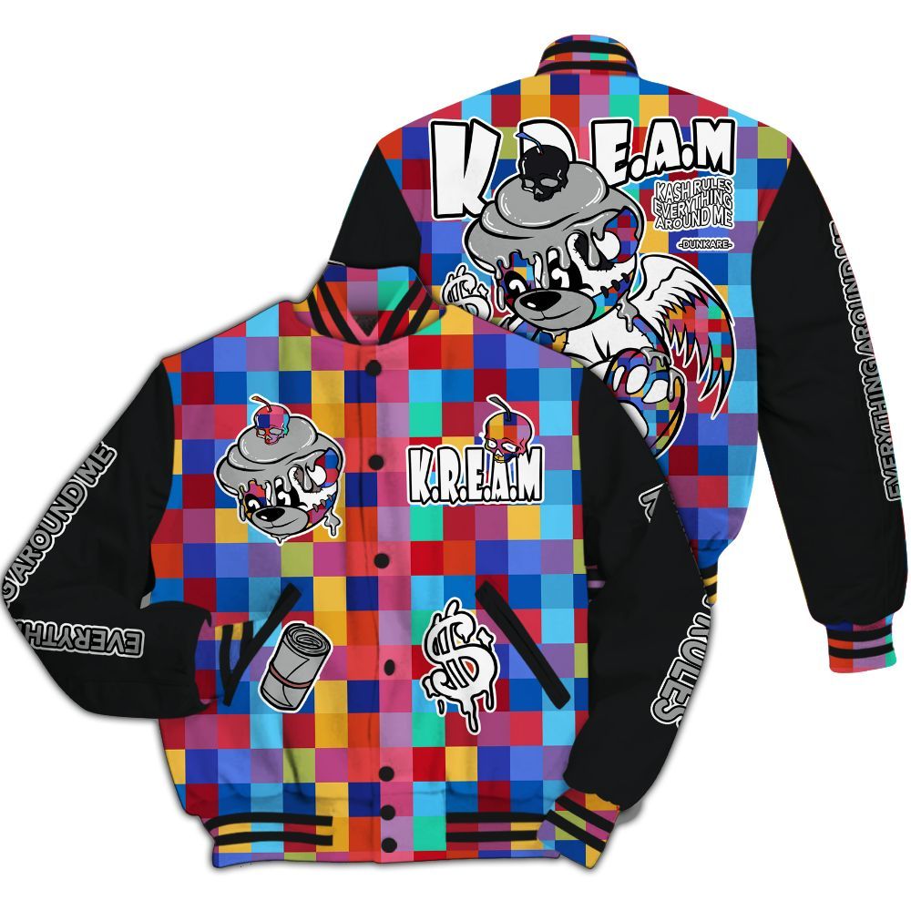 Varsity Jacket To Match Air Rainbow Weave - Loot Bear All Over Print