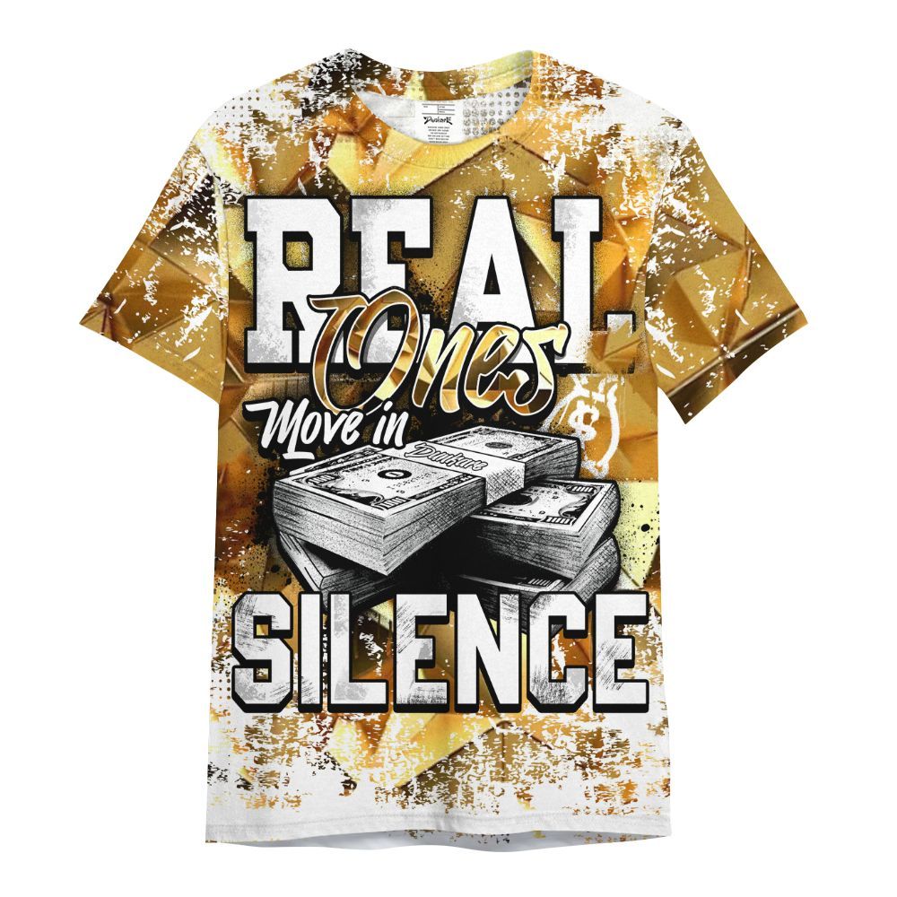 Shirt To Match NET Gold 4s - Move In Silence Money Street Retro All Over Print