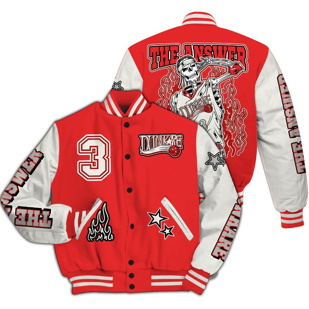 Varsity Jacket To Match Air Max 1 Jacquemus Red - Allen Answer Skeleton All Over Print