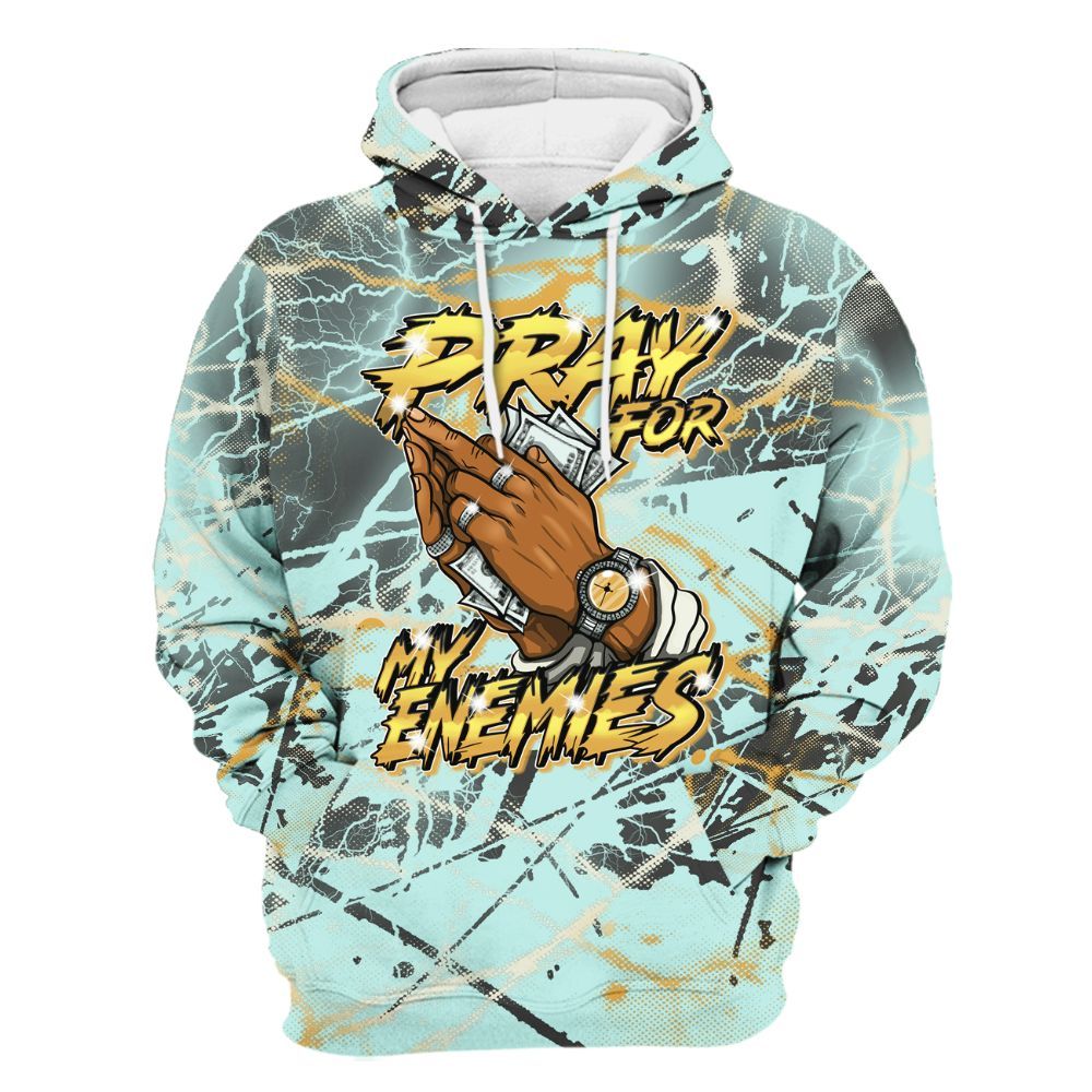 Hoodie To Match Pure Platinum 4s - Prayed For Enemies Graphic All Over Print