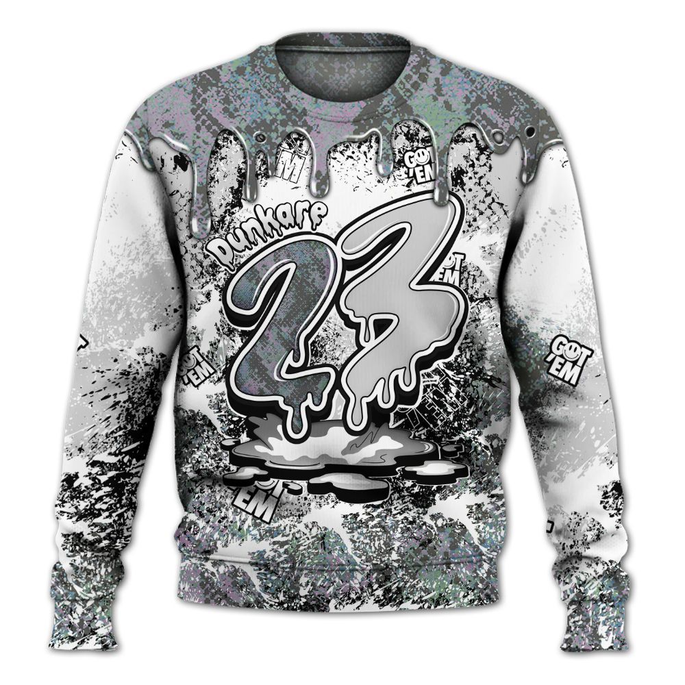 Sweatshirt To Match Low CNY Year Of The Snake 11s - Dripping 23 Drip All Over Print