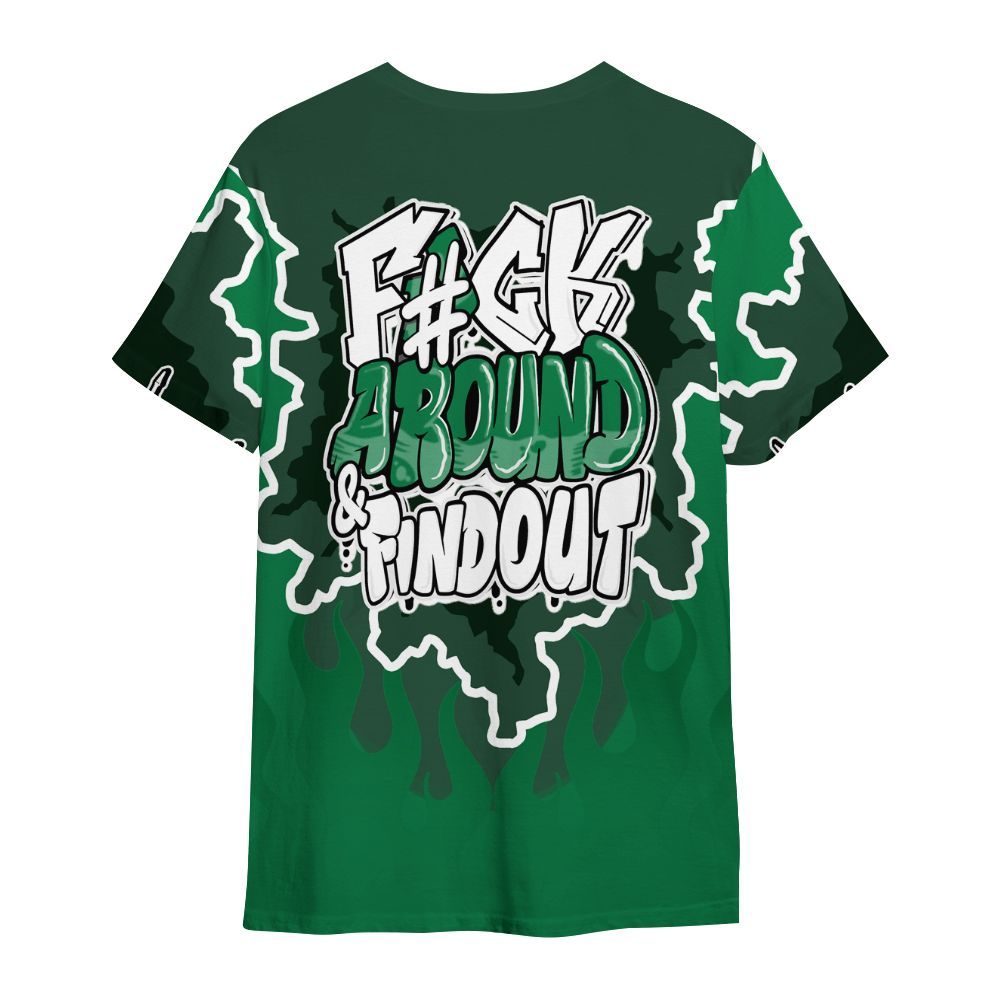 Shirt To Match Pine Green 13s - F Around Find Out Graphic Trapped All Over Print