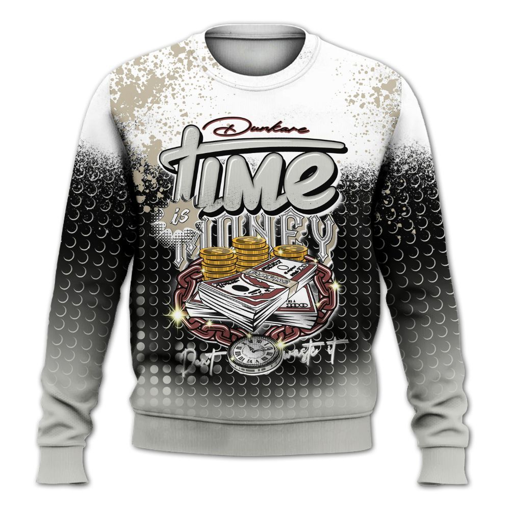 Sweatshirt To Match RM Canyon Rust 4s - Halftone Time Is Money All Over Print