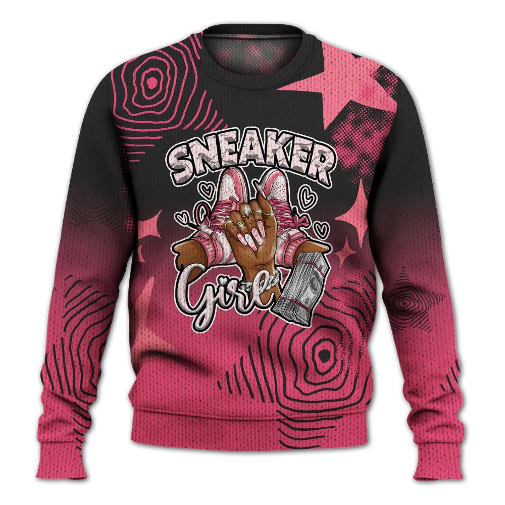 Knitted Sweater To Match A'One Hyper Pink - Sneakerz Girlz Unique Starz
