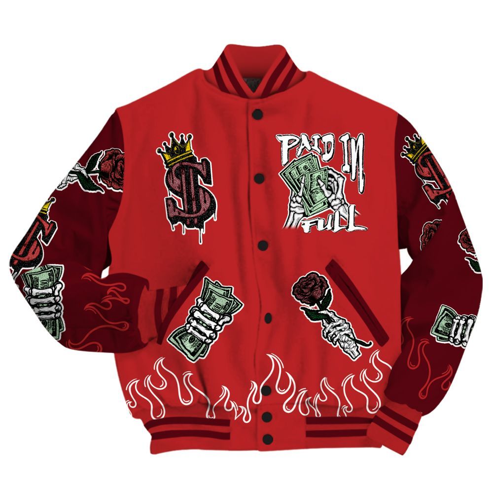 Varsity Jacket To Match Kobe 9 Elite Christmas - Fire Everybody Paid In All Over Print