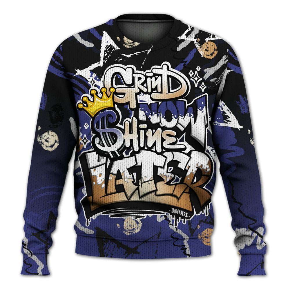 Sweater To Match JM Pro Black Concord - Grind Shine Later Drip Graphic