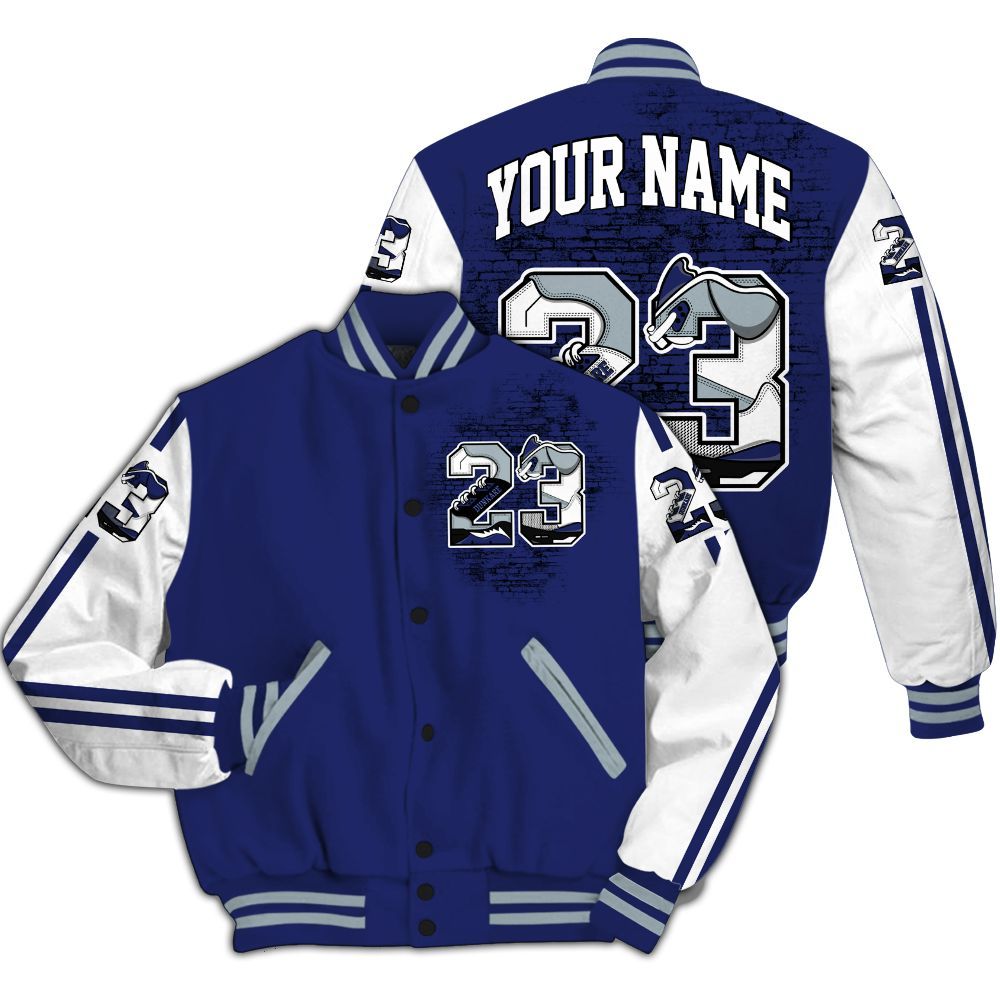 Varsity Jacket To Match Midnight Navy 11s - Custom Name Number 23 5s All Over Print