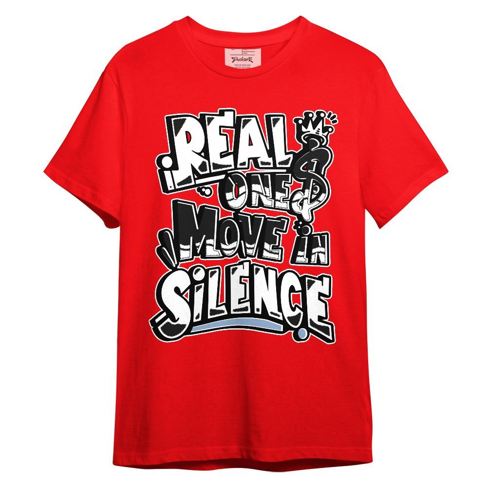 Shirt To Match OG Fire Red 5s - Ones Move In Silence Graphic