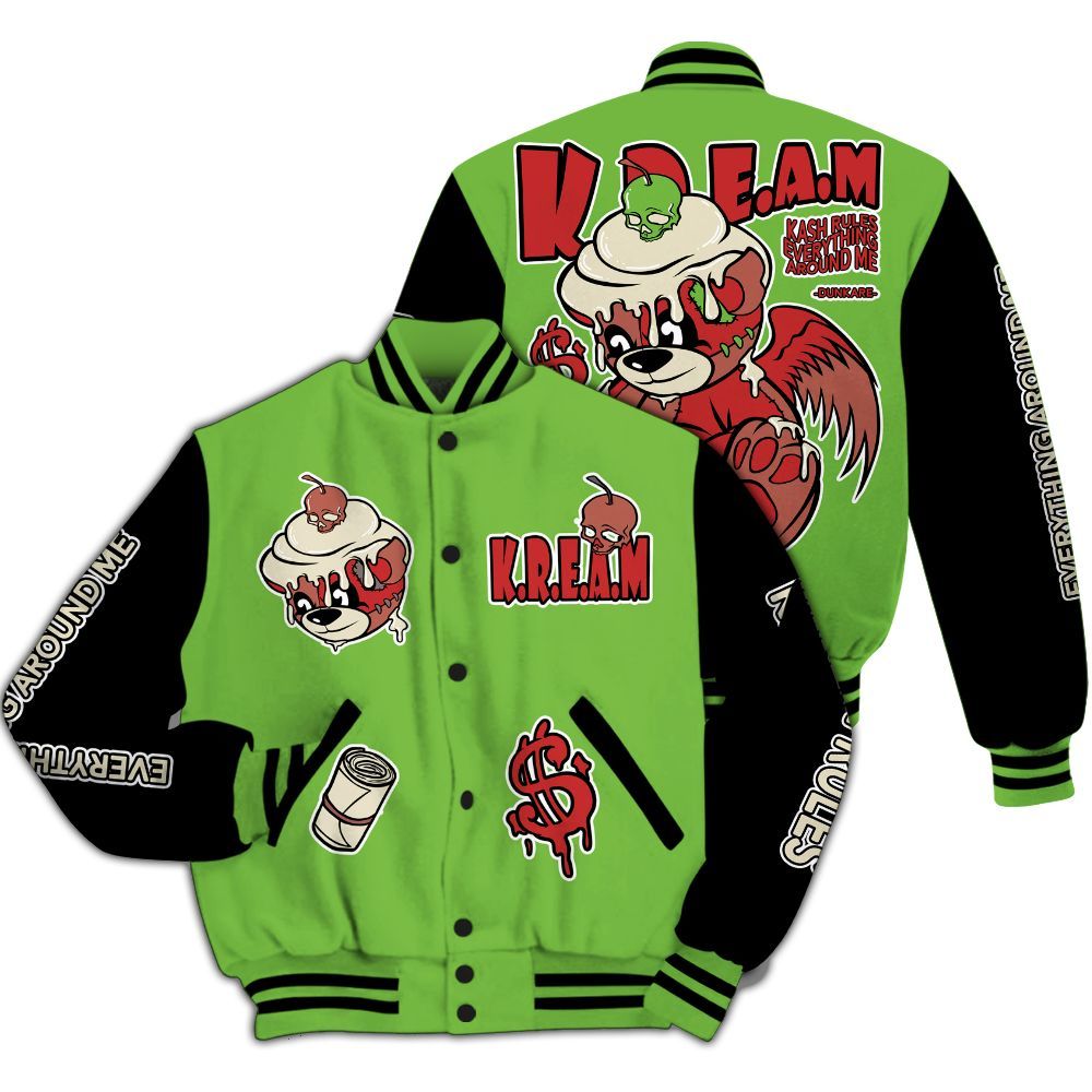 Varsity Jacket To Match Air Max Waffle SP Action Green - Loot Bear All Over Print