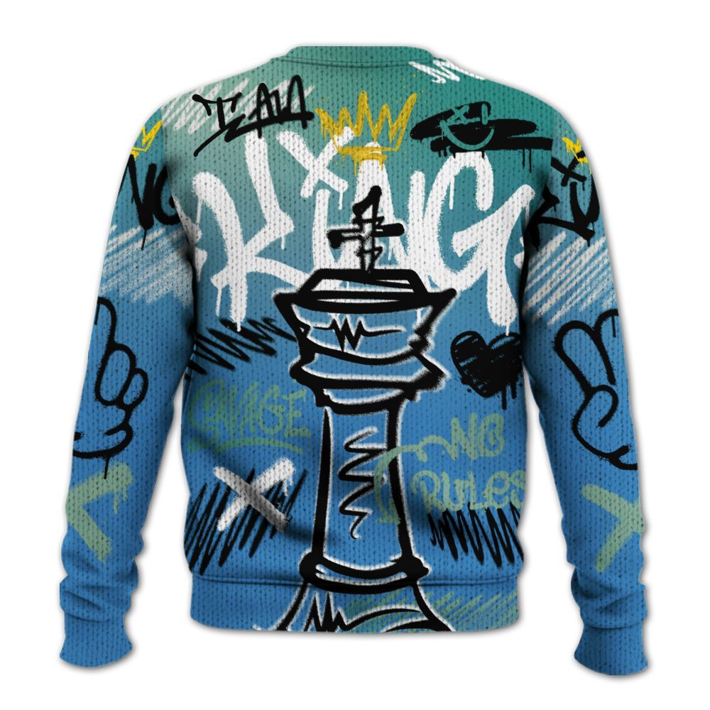 Knitted Sweater To Match Low Carolina 17s - Street King Chess Streetwear