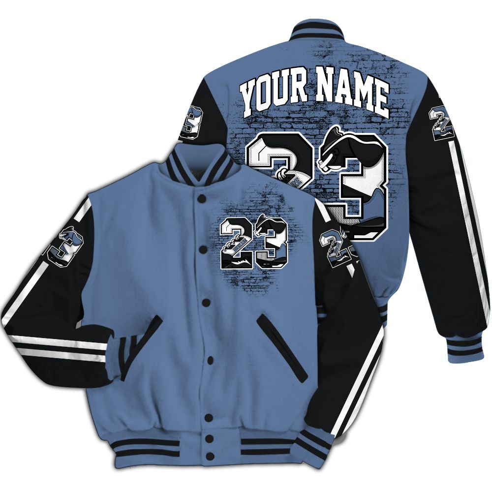 Varsity Jacket To Match Mid Space Jam 1s - Custom Name Number 23 5s All Over Print