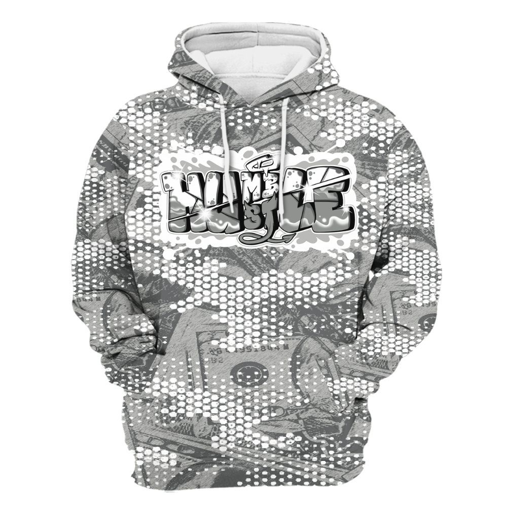 Hoodie To Match Retro Wet Cement 4s - Humbled Hustles Graphic Banknotes All Over Print