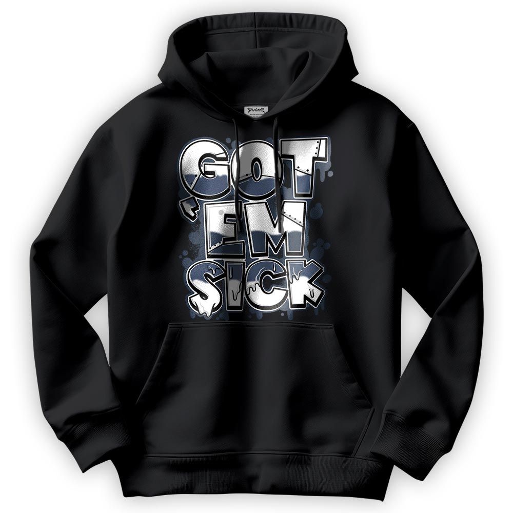 Sweatshirt To Match Low Diffused Blue 11s Hoodie - Gotten 'Em Sick Graphic Hoodie Unisex