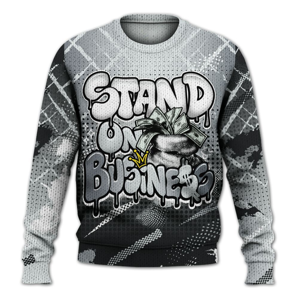 Sweater To Match Cap And Gown 6s - Halftone Stand Business Dripping Graphic