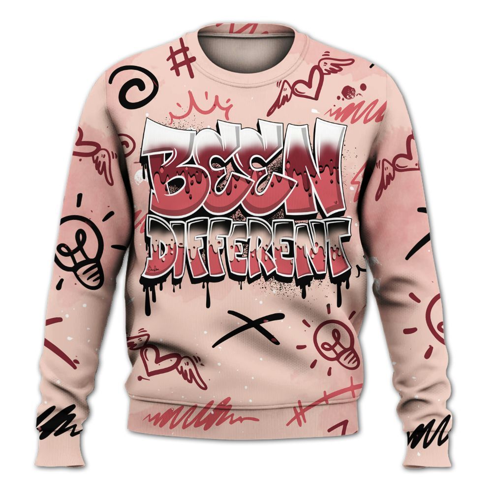 Sweatshirt To Match Washed Coral 2s Shirt, Drip Been Di2ferent All Over Print