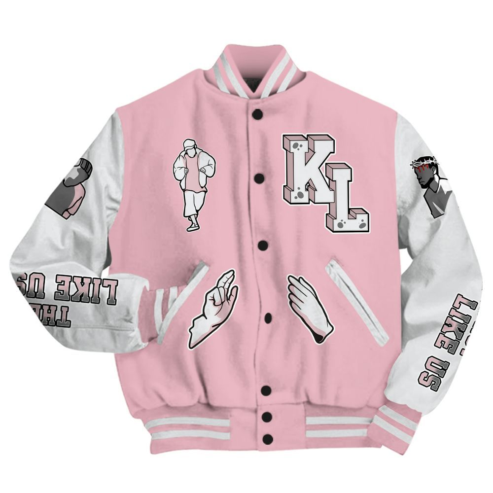 Varsity Jacket To Match Air Max DN Pink Foam - Dislike Us Graphic All Over Print